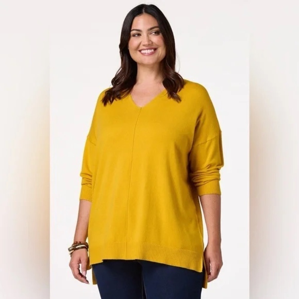 ❄️ Cato | PLUS SIZE SEAMED SWEATER NUGGET GOLD